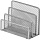 Подставка для канцелярских принадлежностей Attache (7 секции, металлическая сетка, 110x165x175 мм, серебро)