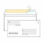 Конверт почтовый Ecopost Е65 (110x220 мм) Куда-Кому белый удаляемая лента (1000 штук в упаковке)