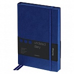 Ежедневник недатир. A5, 136л., кожзам, Berlingo «Western», с резинкой, синий