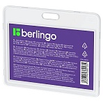 Бейдж горизонтальный Berlingo «ID 100», 85×55мм, прозрачный, без держателя