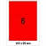 превью Этикетки самоклеящиеся ProMega Label красные 105х99 мм (6 штук на листе А4, 100 листов в упаковке)
