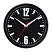 превью Часы настенные TROYKA 91900919, круг, черные, черная рамка, 23×23×4 см