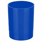 Подставка-стакан СТАММ «Лидер», пластиковая, круглая, синяя