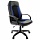 Кресло офисное BRABIX «Strike EX-525», экокожа черная, ткань черная/синяя, TW