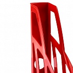 Лоток для бумаг вертикальный СТАММ «Лидер», красный, ширина 75мм