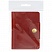 превью Визитница карманная OfficeSpace на кнопке, 10×7см, 18 карманов, натуральная кожа, красный