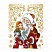 превью Украшение для окон и стекла ЗОЛОТАЯ СКАЗКА «Дед Мороз, девочка и белочка», 30×38 см, ПВХ