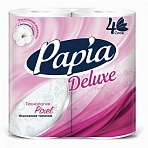 Бумага туалетная Papia Deluxe (4-слойная, белая, 4 рулона в упаковке)