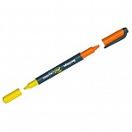 Текстовыделитель двусторонний Berlingo «Textline HL220» желтый/оранжевый, 0.5-4мм