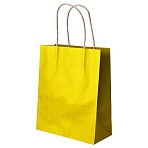 Пакет подарочный 18×23×10см MESHU, крафт, желтый