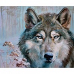 Картина стразами (алмазная мозаика) 30×40 см, ОСТРОВ СОКРОВИЩ «Волк», без подрамника