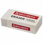 Ластик BRAUBERG «Simple», 38×20×10 мм, бумажный рукав, термопластичная резина, 228073