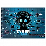 Альбом для рисования 32л., А4, на гребне ArtSpace «Стиль. Cyber Pank»