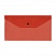 превью Папка-конверт на кнопке СТАММ, С6, 150мкм, прозрачная, красная