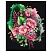 превью Картина по номерам на черном холсте ТРИ СОВЫ «Розовый букет», 40×50, c акриловыми красками и кистями
