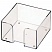 превью Подставка для бумажного блока СТАММ пластиковая, 90×90×50 мм, прозрачная