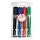 Маркеры для доски BRAUBERG, набор 4 шт., эргономичный корпус, круглый наконечник 4 мм, (черный, синий, красный, зеленый)