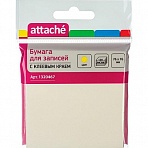 Стикеры Attache 76×76 мм пастельные желтые (1 блок, 100 листов)
