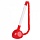 Ручка шариковая настольная BRAUBERG «Стенд-Пен», СИНЯЯ, пружинка, корпус красный, линия письма 0.5 мм