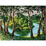 Картина по номерам на холсте ТРИ СОВЫ «Летний пейзаж», 30×40, с акриловыми красками и кистями