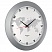 превью Часы настенные ход плавный, Troyka 51570523, круглые, 30×30×5, серебристая рамка