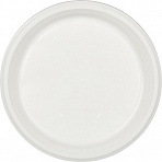 Тарелка одноразовая   пластиковая Комус Стандарт 220 мм белая (100 штук в упаковке)