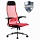 Кресло офисное МЕТТА «К-4-Т» хромпрочная сеткасиденье и спинка регулируемыекрасное