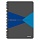 Бизнес-тетрадь Leitz Office Card А5 90 листов синяя с серым в клетку съемная линейка-закладка на спирали (164х210 мм)