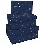 Набор прямоугольных коробок 3в1, MESHU «Golden constellation», (19×12×7.5-15×10×5см)