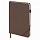 Ежедневник недатированный А5 (138×213 мм) BRAUBERG «Finest», 136 л., кожзам, резинка, коричневый