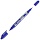 Маркер перманентный двухсторонний Luxor «150» синий, пулевидный, 0.7/1мм