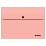 Папка-конверт на кнопке Berlingo «Instinct» А4, 330мкм, фламинго