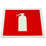 Знак пожарной безопасности «Огнетушитель», 200×200х2 мм, фотолюминесцентный, пластик, F04