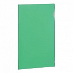 Папка-уголок BRAUBERG, зеленая, 0.10 мм