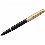 Ручка перьевая Parker «51 Deluxe Black GT», черная, 0.8мм, подарочная упаковка