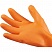 превью Перчатки латексные MAPA Industrial/Alto 299, хлопчатобумажное напыление, размер 7 (S), оранжевые