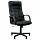 Кресло офисное «Atlant», кожа, черное (Tilt PM64)