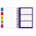 превью Бизнес-тетрадь Attache Selection Office book 2 A5 150 листов цветная в клетку 5 разделителей на спирали (185×210 мм)