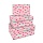 Набор прямоугольных коробок 3в1, MESHU «Stylish pink», (19×12×7.5-15×10×5см)