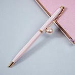 Ручка шариковая автоматическая MESHU «Pink jewel» синяя, 1.0мм