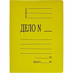Папка-скоросшиватель Дело № картонная А4 до 200 листов желтая (360 г/кв.м)