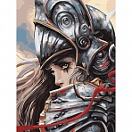 Картина по номерам на холсте ТРИ СОВЫ «Воительница», 30×40, с акриловыми красками и кистями