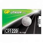Батарейка GP Lithium, CR1220, литиевая, 1 шт., в блистере (отрывной блок)