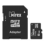 Карта памяти Mirex microSDHC с адаптером 8Gb (class 10) (13613-AD10SD08)