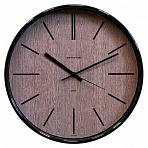 Часы настенные ход плавный, Troyka 77770743, круглые, 30×30×5, черная рамка