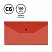превью Папка-конверт на кнопке СТАММ, С6, 150мкм, прозрачная, красная