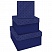 превью Набор квадратных коробок 3в1, MESHU «Blue style. Top. », (19.5×19.5×11-15.5×15.5×9см)