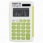 Калькулятор STAFF карманный STF-6238, зеленый, 8 разрядов, двойное питание, 104×63 мм, на блистере