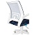 превью Кресло детское Helmi HL-K95 R (W695) «Airy», спинка сетка/сиденье ткань с рисунком зодиак т. синий, пиастра, пластик белый