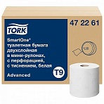Бумага туалетная 130 м, TORK (Система T9) SmartOne, КОМПЛЕКТ 12 шт., Advanced, 2-слойная, белая